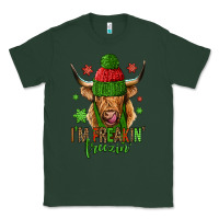 Sports Green i'm freakin freezin christmas long haired cow Classic Tee - Jasminsmagicworld