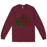 Burgundy christmas glitter patch Long Sleeve Tee - AdoDesignShop