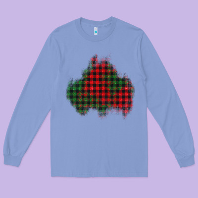 Christmas Glitter Patch Long Sleeve Tee Designed By Adodesignshop