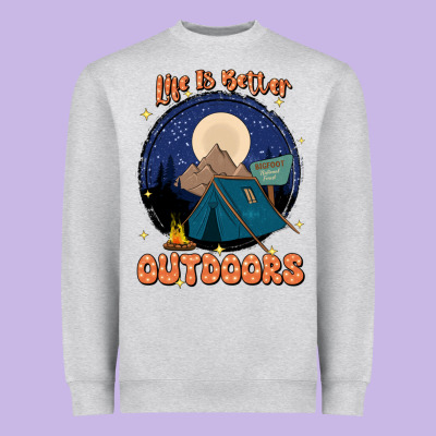 Life Is Better Outdoors Heavyweight Sweatshirt Designed By Jahusdesignshop