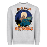 Heather Grey life is better outdoors Heavyweight Sweatshirt - JahusDesignShop