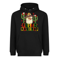 Black feliz navidad mexican santa Heavyweight Hoodie - MaliasSmallBusiness
