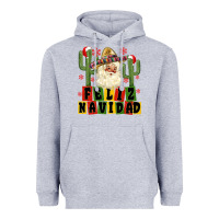 Heather Grey feliz navidad mexican santa Heavyweight Hoodie - MaliasSmallBusiness