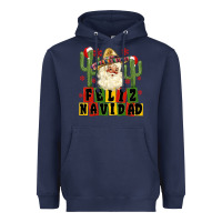Navy feliz navidad mexican santa Heavyweight Hoodie - MaliasSmallBusiness