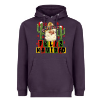 Plum feliz navidad mexican santa Heavyweight Hoodie - MaliasSmallBusiness