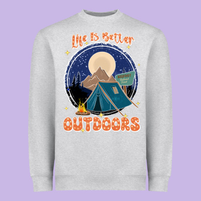 Life Is Better Outdoors Heavyweight Sweatshirt Designed By Jahusdesignshop
