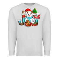 Dove Grey joy christmas with snowman bbs Premium Sweatshirt - BundleAndBundleShop