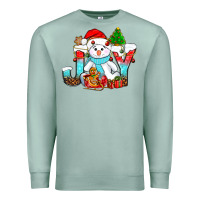 Seafoam joy christmas with snowman bbs Premium Sweatshirt - BundleAndBundleShop
