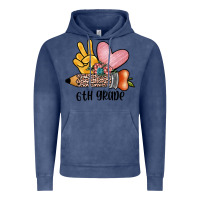 Vintage Denim peace love 6th grade Vintage Hoodie - JahusDesignShop