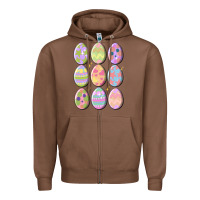 Chestnut vintage easter eggs Zipper Hoodie - MaliasSmallBusiness