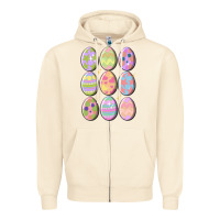 Sandshell vintage easter eggs Zipper Hoodie - MaliasSmallBusiness
