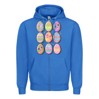 True Royal vintage easter eggs Zipper Hoodie - MaliasSmallBusiness