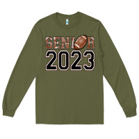 Army Green senior 2023 american football Long Sleeve Tee - AdoDesignShop