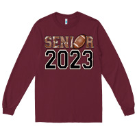 Burgundy senior 2023 american football Long Sleeve Tee - AdoDesignShop
