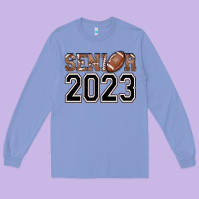 Senior 2023 American Football Long Sleeve Tee Designed By Adodesignshop