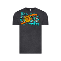 Vintage Black this is gods country sunflower Vintage Tee - AdoDesignShop