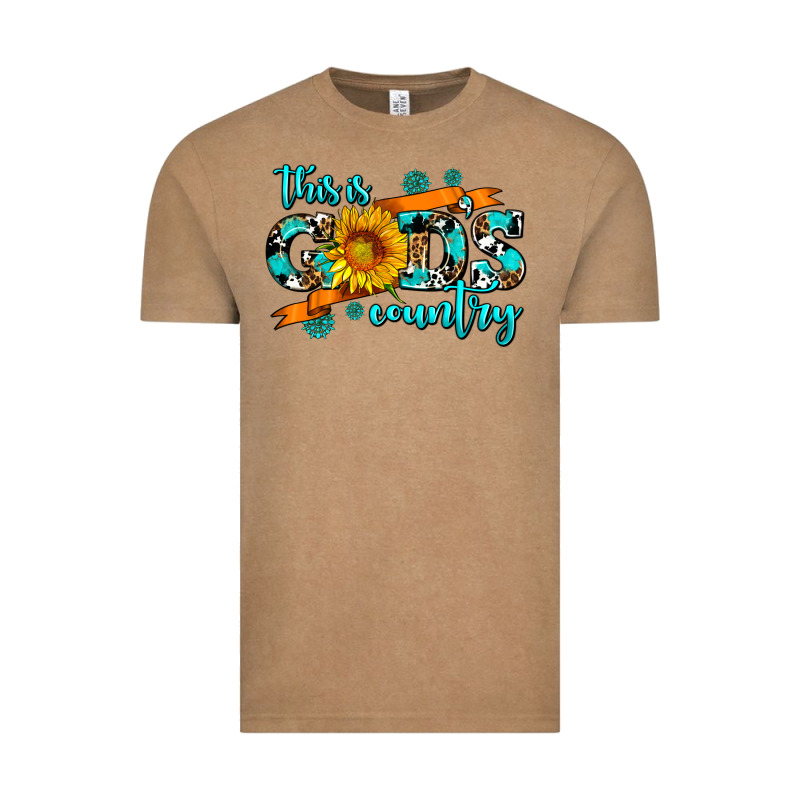 This Is Gods Country Sunflower Vintage Tee by AdoDesignShop | Teevron