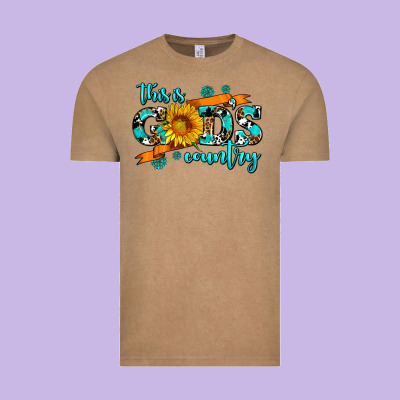 This Is Gods Country Sunflower Vintage Tee Designed By Adodesignshop
