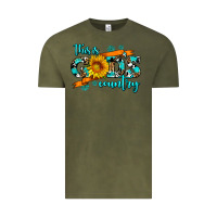 Vintage Olive this is gods country sunflower Vintage Tee - AdoDesignShop