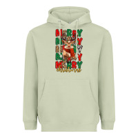 Matcha merry christmas reindeer Heavyweight Hoodie - MaliasSmallBusiness
