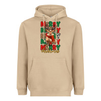 Mushroom merry christmas reindeer Heavyweight Hoodie - MaliasSmallBusiness
