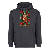 Smoke merry christmas reindeer Heavyweight Hoodie - MaliasSmallBusiness