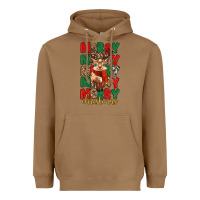 Toasted Coconut merry christmas reindeer Heavyweight Hoodie - MaliasSmallBusiness