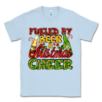 Dusty Blue fueled by beer and christmas cheer with beer bottles Classic Tee - AdoDesignShop
