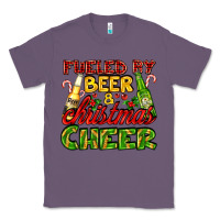 Lavender fueled by beer and christmas cheer with beer bottles Classic Tee - AdoDesignShop