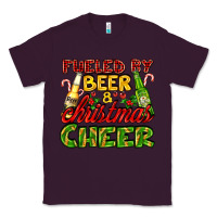 Plum fueled by beer and christmas cheer with beer bottles Classic Tee - AdoDesignShop