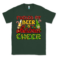 Sports Green fueled by beer and christmas cheer with beer bottles Classic Tee - AdoDesignShop