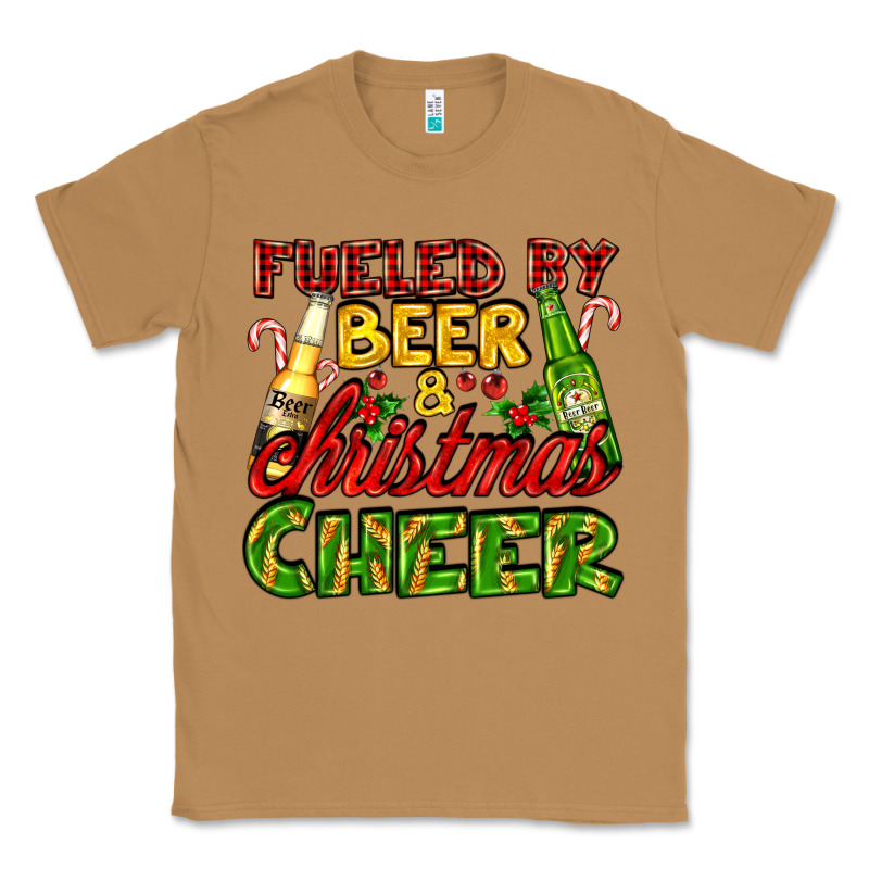 Fueled By Beer And Christmas Cheer With Beer Bottles Classic Tee by AdoDesignShop | Teevron