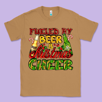 Fueled By Beer And Christmas Cheer With Beer Bottles Classic Tee Designed By Adodesignshop