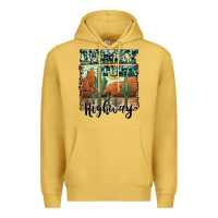 Antique Gold honky tonk highway Premium Hoodie - AdoDesignShop