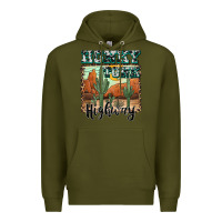 Army Green honky tonk highway Premium Hoodie - AdoDesignShop