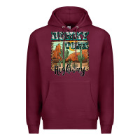 Burgundy honky tonk highway Premium Hoodie - AdoDesignShop
