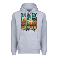 Heather Grey honky tonk highway Premium Hoodie - AdoDesignShop