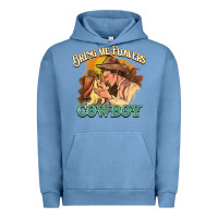 Pigment Pebble Blue Bring me flowers cowboy Urban Hoodie - HowdyJamesFarm