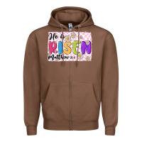 Chestnut checkered risen Zipper Hoodie - MaliasSmallBusiness