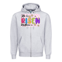 Heather Grey checkered risen Zipper Hoodie - MaliasSmallBusiness