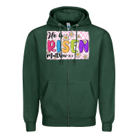 Sports Green checkered risen Zipper Hoodie - MaliasSmallBusiness