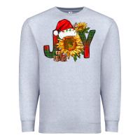 Heather Grey joy christmas with sunflower bbs Premium Sweatshirt - BundleAndBundleShop
