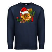 Navy joy christmas with sunflower bbs Premium Sweatshirt - BundleAndBundleShop