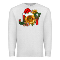 Oatmeal Heather joy christmas with sunflower bbs Premium Sweatshirt - BundleAndBundleShop