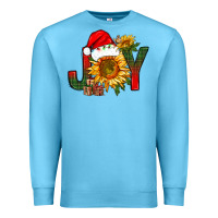 Ocean Blue joy christmas with sunflower bbs Premium Sweatshirt - BundleAndBundleShop
