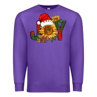 Purple joy christmas with sunflower bbs Premium Sweatshirt - BundleAndBundleShop