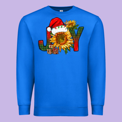 Joy Christmas With Sunflower Bbs Premium Sweatshirt Designed By Bundleandbundleshop