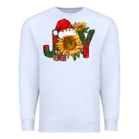 White joy christmas with sunflower bbs Premium Sweatshirt - BundleAndBundleShop