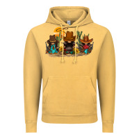 Vintage Mustard western gnomies Vintage Hoodie - FaDigitalArtStudio