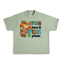 Oil Green autumn leaves pumpkin please Urban Heavy Tee - AdoDesignShop